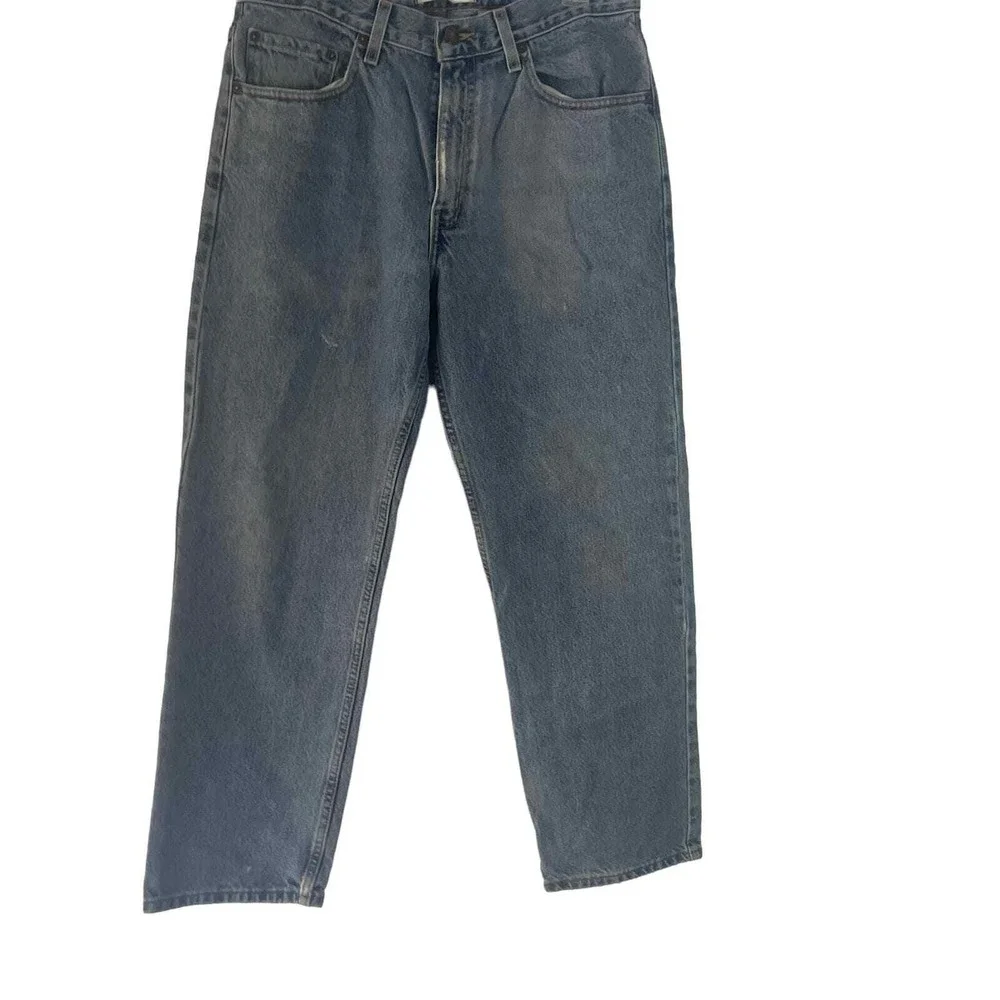 Levi Strauss Vintage 90s Men's Size 33 X 30 Straight Light Wash Jeans‎